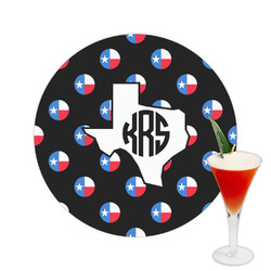 Texas Polka Dots Printed Drink Topper -  2.5" (Personalized)