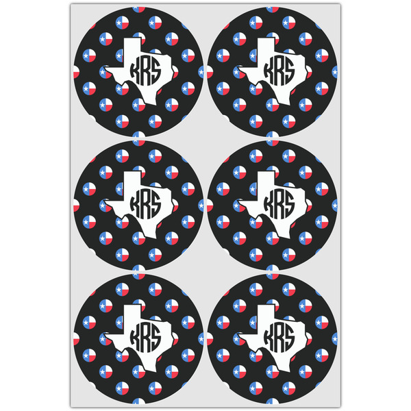 Texas Polka Dots Drink Topper - XLarge - Set of 6