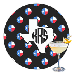 Texas Polka Dots Printed Drink Topper - 3.5" (Personalized)