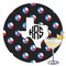 Texas Polka Dots Printed Drink Topper - 3.5" (Personalized)
