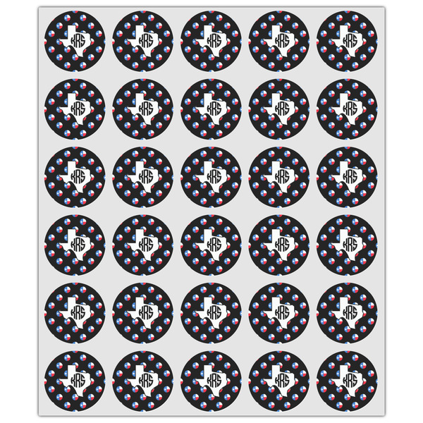 Texas Polka Dots Drink Topper - XSmall - Set of 30