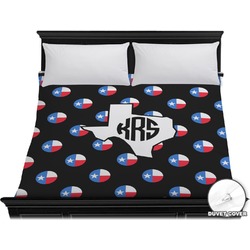 Texas Polka Dots Duvet Cover - King (Personalized)