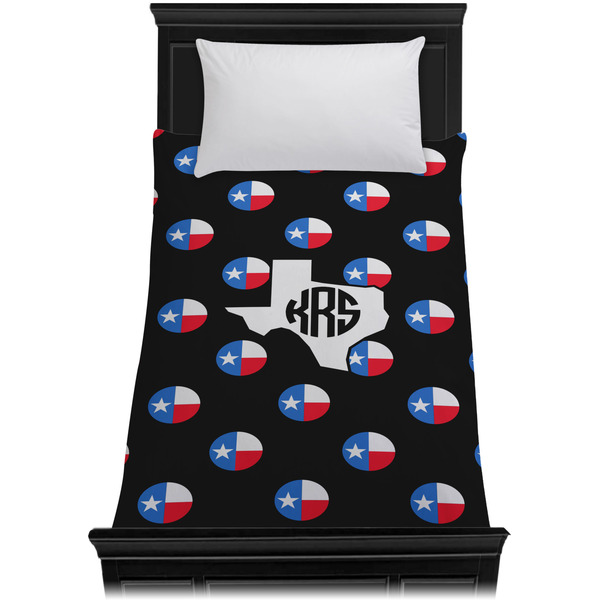 Texas Polka Dots Duvet Cover - Twin XL - On Bed - No Prop