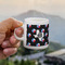 Texas Polka Dots Espresso Cup - 3oz LIFESTYLE (new hand)