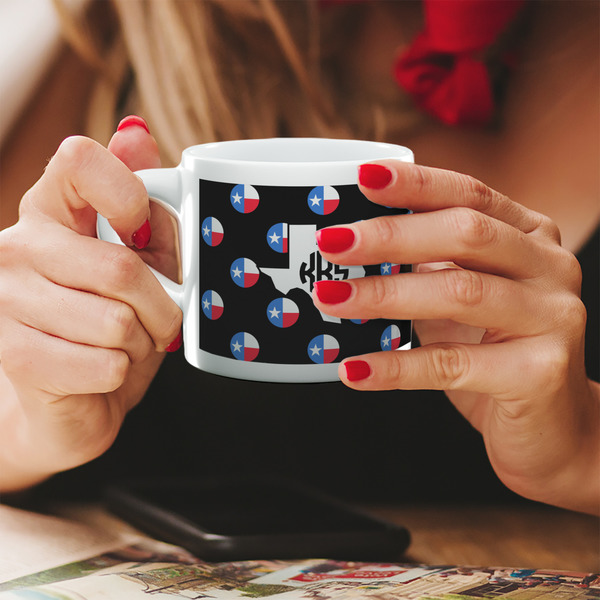 Custom Texas Polka Dots Double Shot Espresso Cup - Single (Personalized)