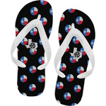 Texas Polka Dots Flip Flops - Small (Personalized)