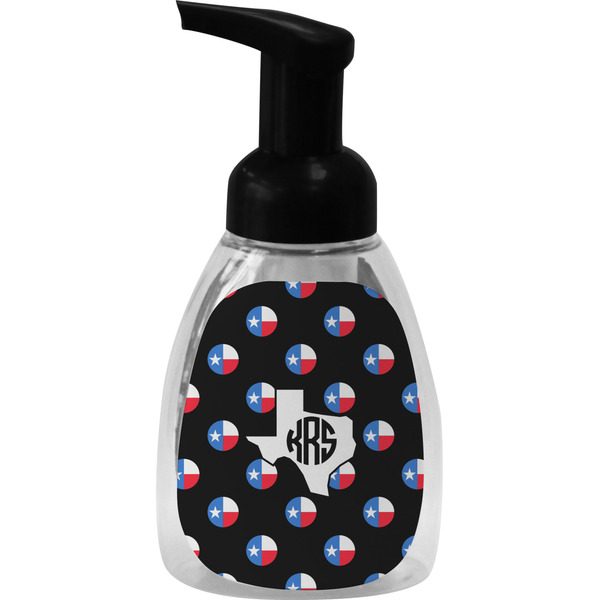 Custom Texas Polka Dots Foam Soap Bottle - Black (Personalized)