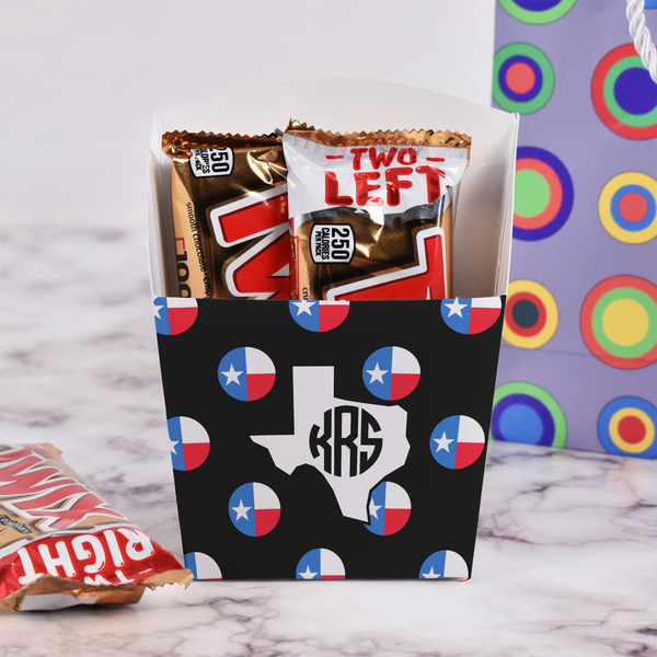 Texas Polka Dots French Fry Favor Box - w/ Treats View