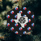 Texas Polka Dots Frosted Glass Ornament - Hexagon (Lifestyle)