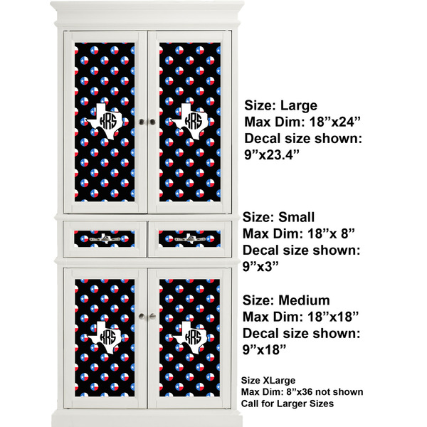 Texas Polka Dots Full Cabinet (Show Sizes)
