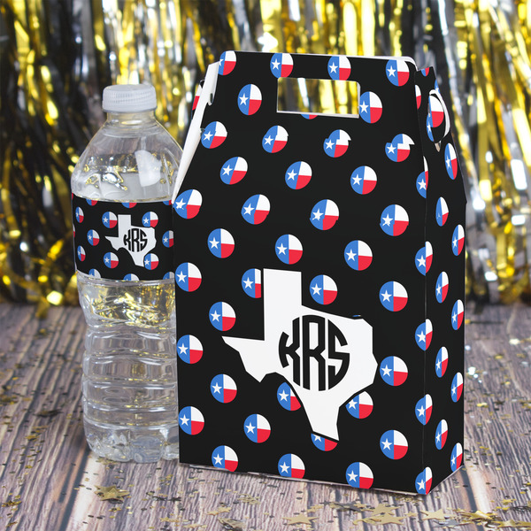 Texas Polka Dots Gable Favor Box - In Context