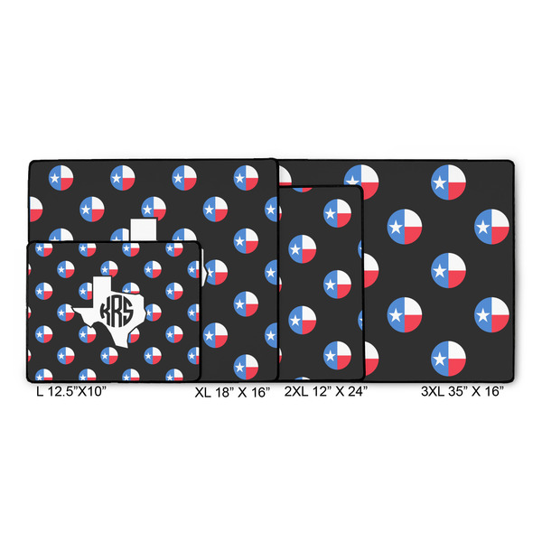 Texas Polka Dots Gaming Mats - SIZE CHART