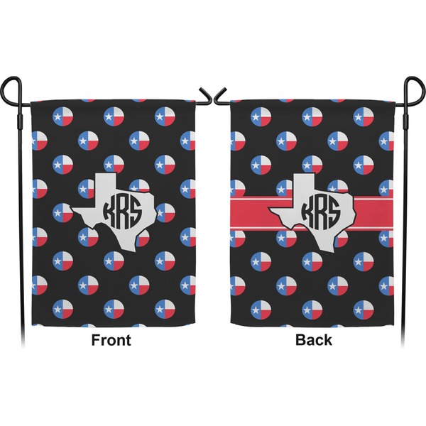 Texas Polka Dots Garden Flag - Double Sided Front and Back