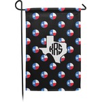 Texas Polka Dots Small Garden Flag - Double Sided w/ Monograms