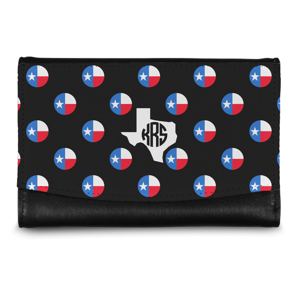 Custom Texas Polka Dots Genuine Leather Women's Wallet - Small (Personalized)