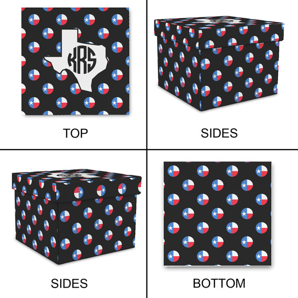 Texas Polka Dots Gift Boxes with Lid - Canvas Wrapped - Medium - Approval