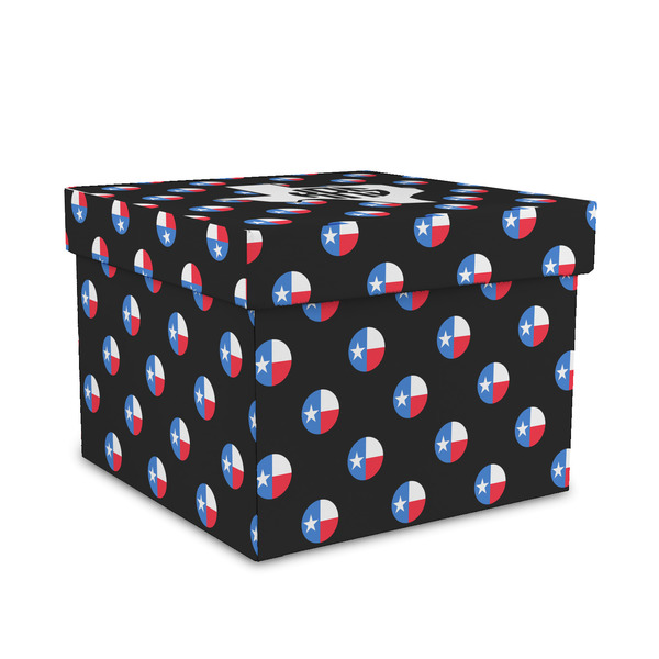 Custom Texas Polka Dots Gift Box with Lid - Canvas Wrapped - Medium (Personalized)