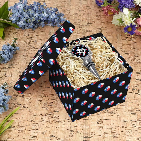 Texas Polka Dots Gift Boxes with Lid - Canvas Wrapped - Medium - In Context