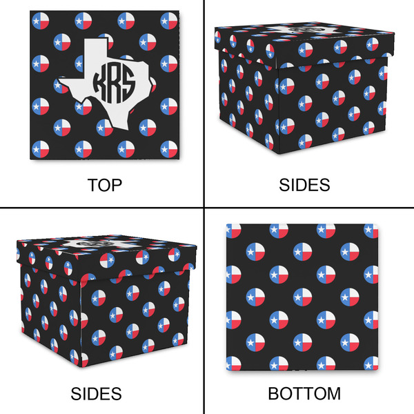 Texas Polka Dots Gift Boxes with Lid - Canvas Wrapped - Small - Approval