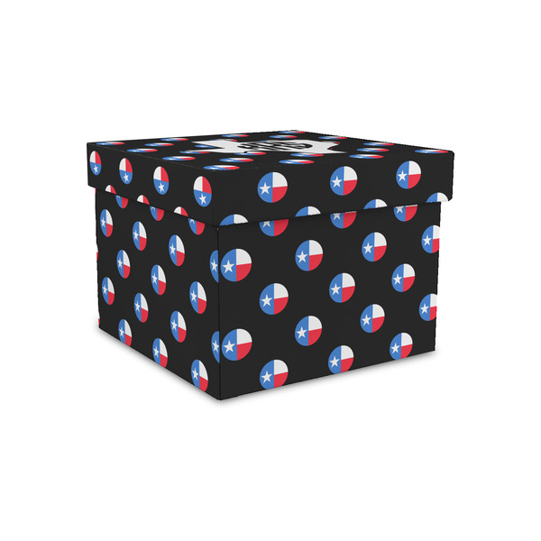 Custom Texas Polka Dots Gift Box with Lid - Canvas Wrapped - Small (Personalized)