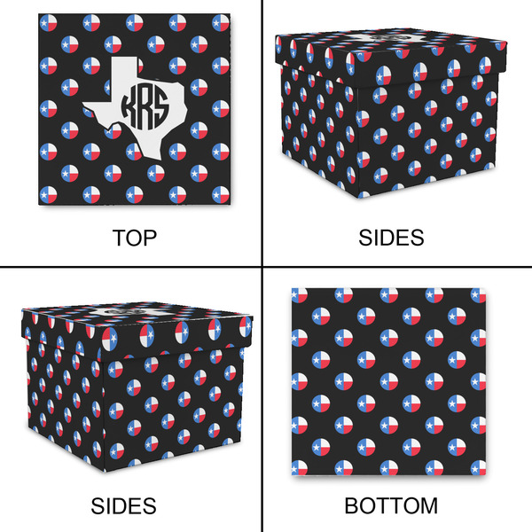 Texas Polka Dots Gift Boxes with Lid - Canvas Wrapped - X-Large - Approval