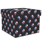 Texas Polka Dots Gift Box with Lid - Canvas Wrapped - XX-Large (Personalized)