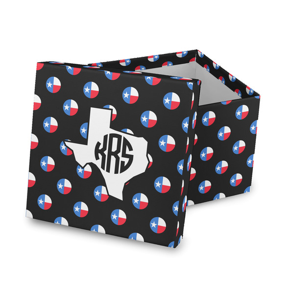 Custom Texas Polka Dots Gift Box with Lid - Canvas Wrapped (Personalized)