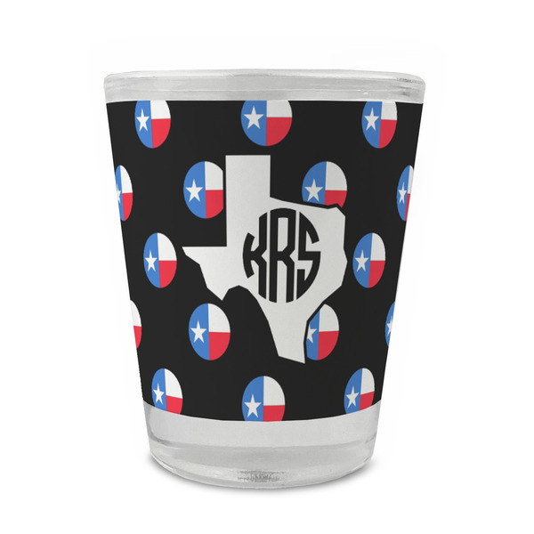 Custom Texas Polka Dots Glass Shot Glass - 1.5 oz - Set of 4 (Personalized)