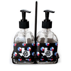 Texas Polka Dots Glass Soap & Lotion Bottle Set (Personalized)