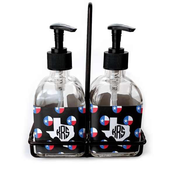 Custom Texas Polka Dots Glass Soap & Lotion Bottles (Personalized)