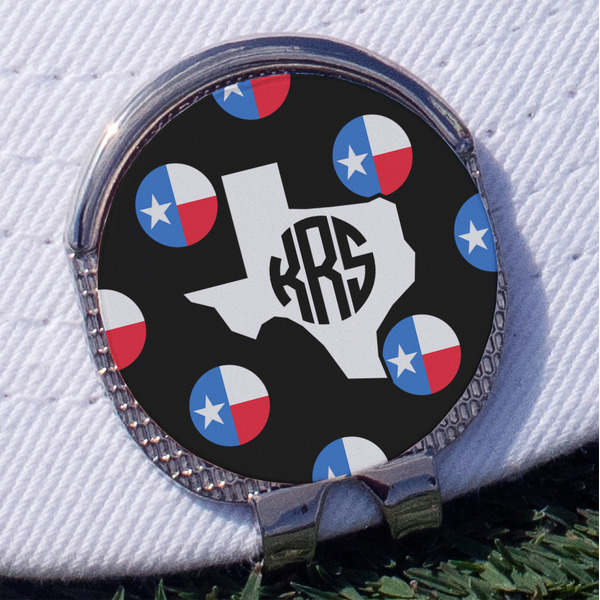 Custom Texas Polka Dots Golf Ball Marker - Hat Clip