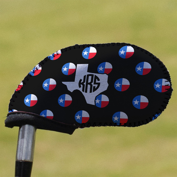 Custom Texas Polka Dots Golf Club Iron Cover (Personalized)