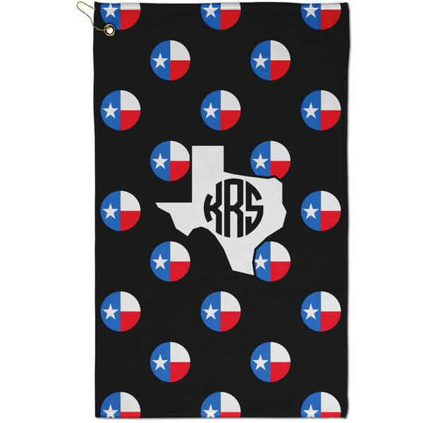 Custom Texas Polka Dots Golf Towel - Poly-Cotton Blend - Small w/ Monograms