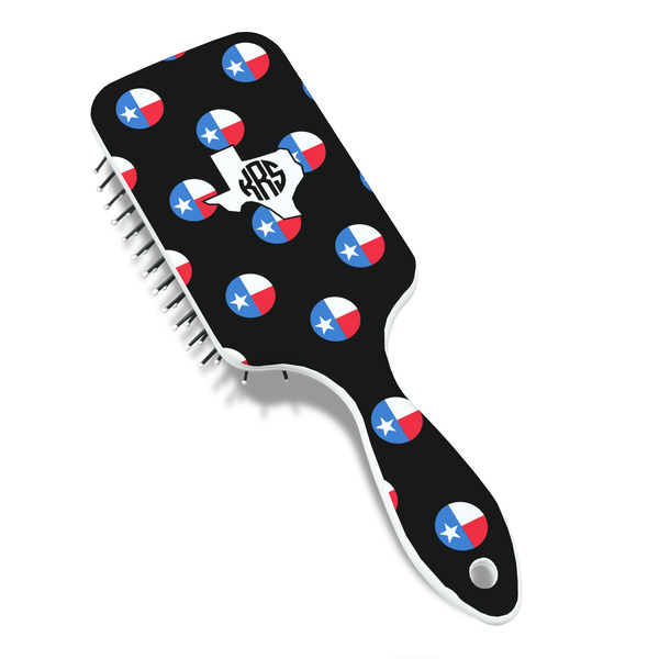 Texas Polka Dots Hair Brush - Angle View