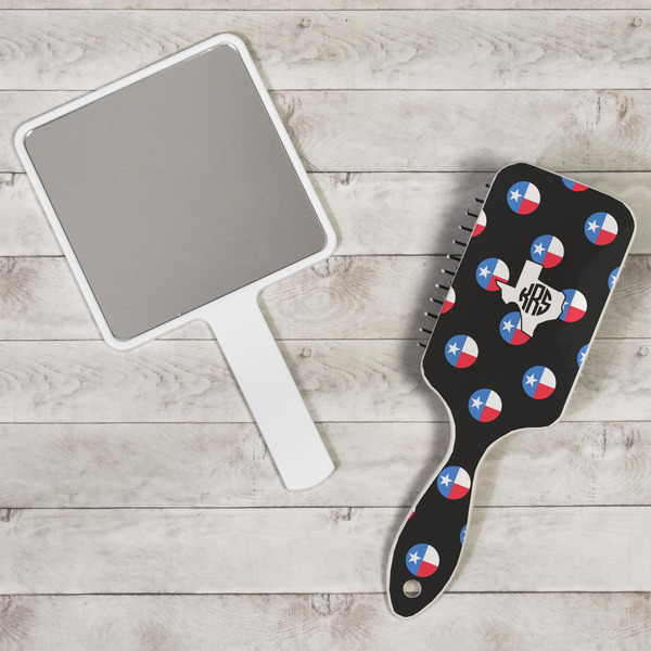 Texas Polka Dots Hair Brush - In Context