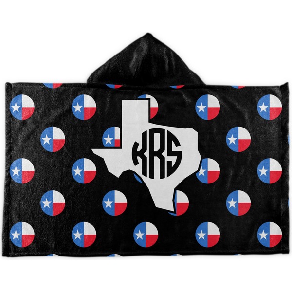 Custom Texas Polka Dots Kids Hooded Towel (Personalized)