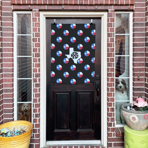 Texas Polka Dots House Flags - Double Sided - (Over the door) LIFESTYLE
