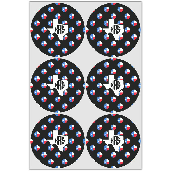 Texas Polka Dots Icing Circle - Large - Set of 6