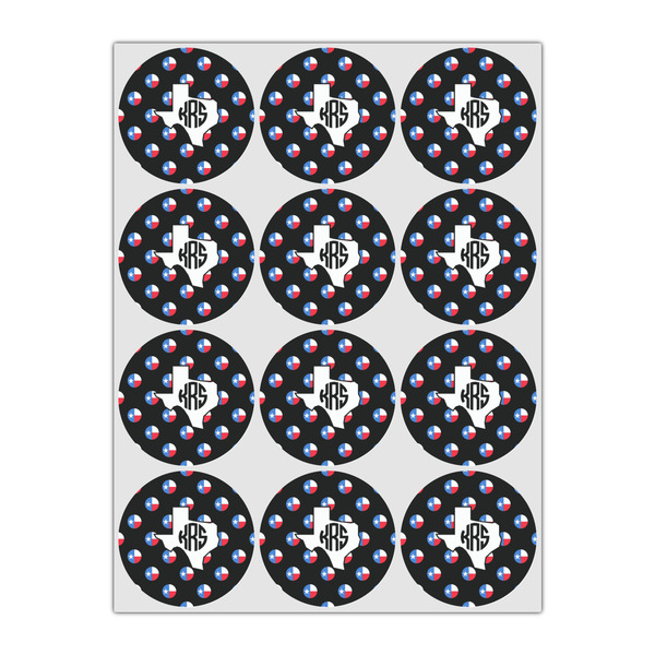 Texas Polka Dots Icing Circle - Small - Set of 12