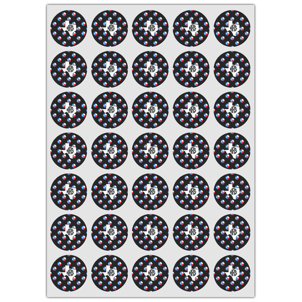 Texas Polka Dots Icing Circle - XSmall - Set of 35