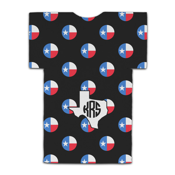 Texas Polka Dots Jersey Bottle Cooler - BACK (flat)