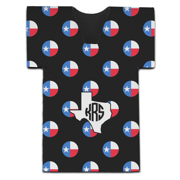 Custom Texas Polka Dots Jersey Bottle Cooler (Personalized)