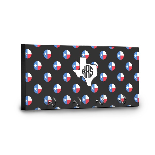 Texas Polka Dots Key Hanger - Front View with Hooks