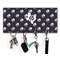 Texas Polka Dots Key Hanger w/ 4 Hooks & Keys