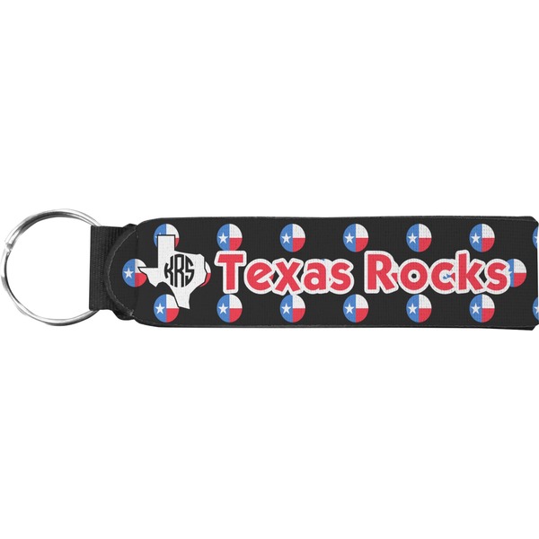 Custom Texas Polka Dots Neoprene Keychain Fob (Personalized)