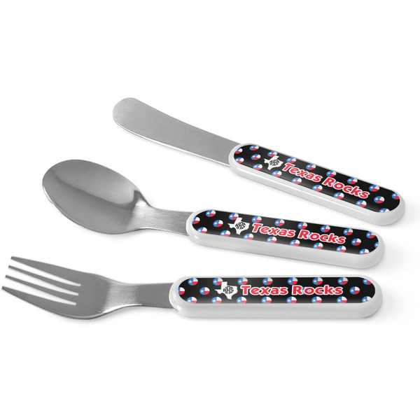 Custom Texas Polka Dots Kid's Flatware (Personalized)