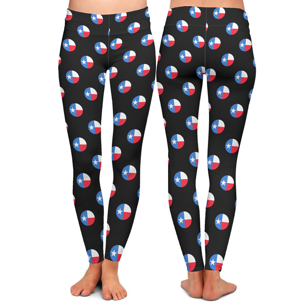 Texas Polka Dots Ladies Leggings - Front and Back