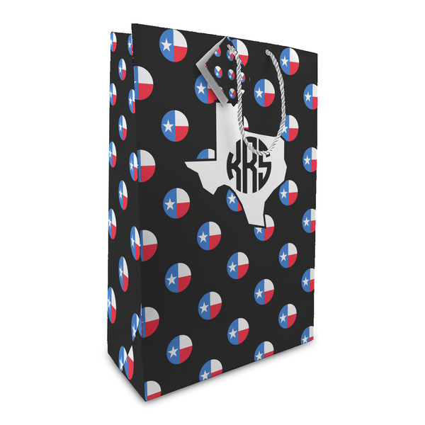 Custom Texas Polka Dots Large Gift Bag (Personalized)