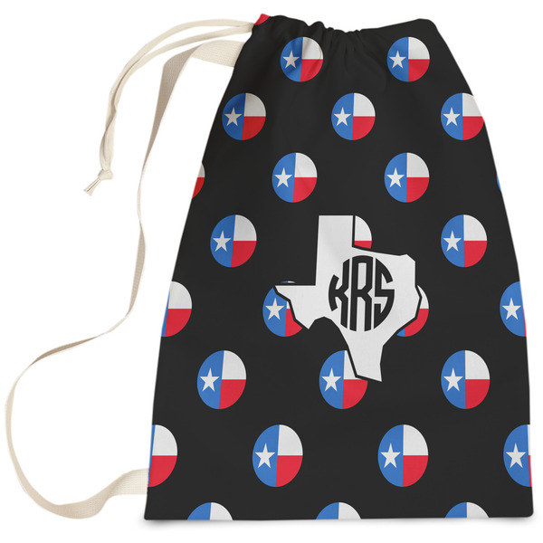 Custom Texas Polka Dots Laundry Bag - Large (Personalized)
