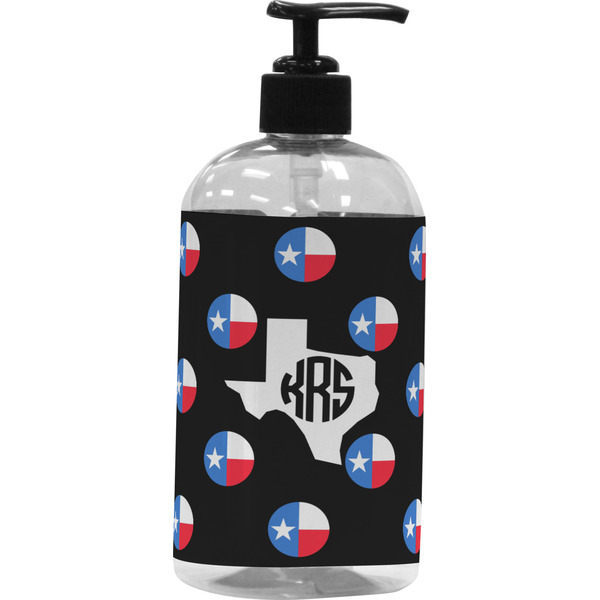 Custom Texas Polka Dots Plastic Soap / Lotion Dispenser (Personalized)